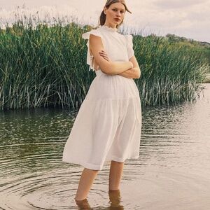 Laura Ashley & Urban Outfitters Chloe Ruffle Apron Midi Size S